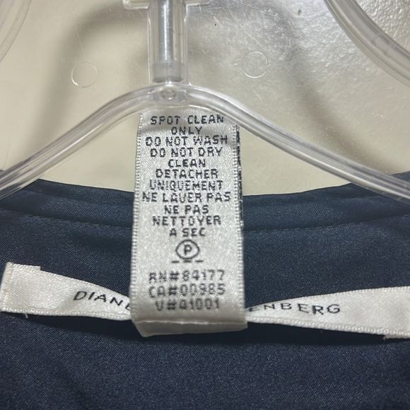 Diane von Furstenberg Veruca Sequin Wrap Dress - SZ 4, Navy Blue, Silk - Picture 6 of 7